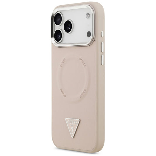 MagSafe ovitek za Apple iPhone 18 Pro Max / 17 Pro Max, Guess, Triangle Logo, roza