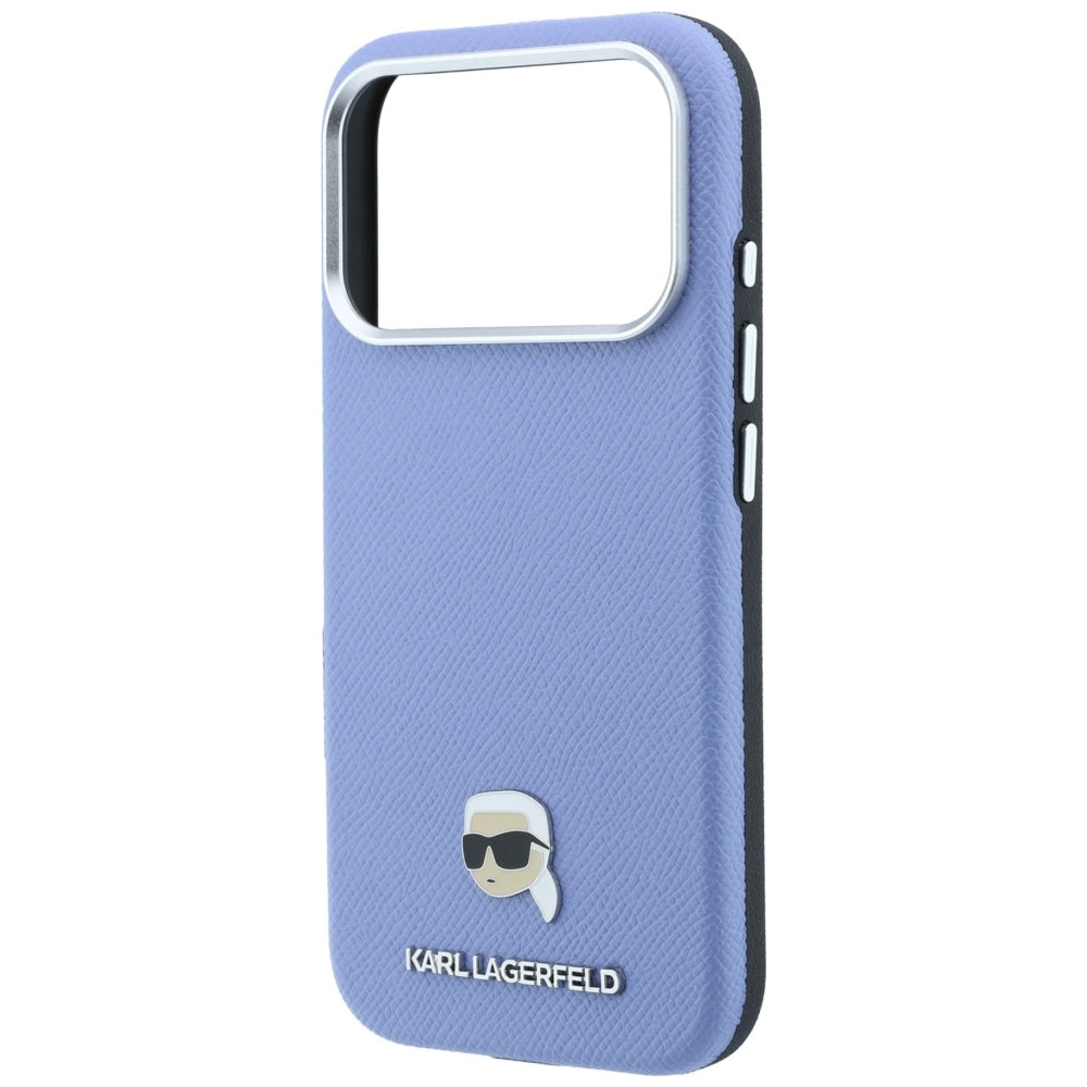 MagSafe ovitek za Apple iPhone 18 Pro Max / 17 Pro Max, Karl Lagerfeld, zrnata kovina Karl Head, modra