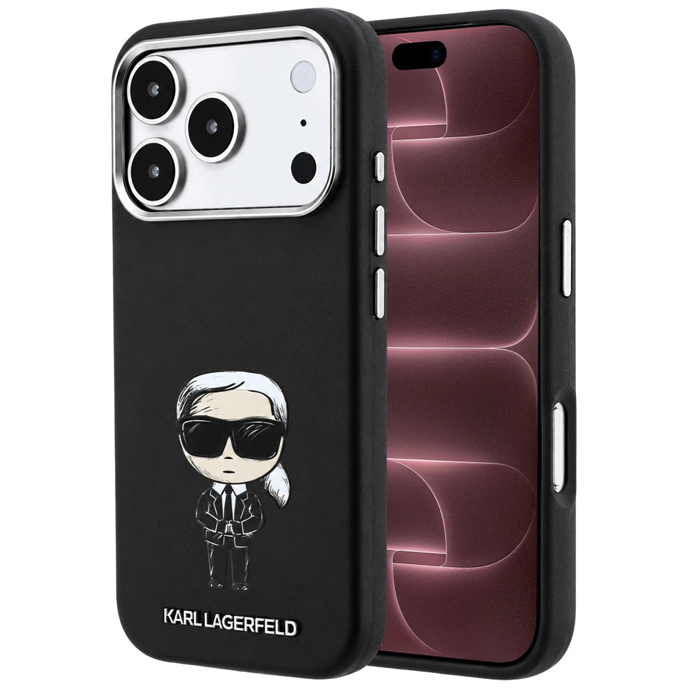 MagSafe ovitek za Apple iPhone 18 Pro Max / 17 Pro Max, Karl Lagerfeld, Ikonik Sketch, Črn