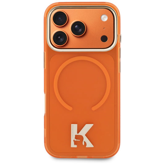 MagSafe ovitek za Apple iPhone 18 Pro Max / 17 Pro Max, Karl Lagerfeld, IML Karl Head Logo, oranžen