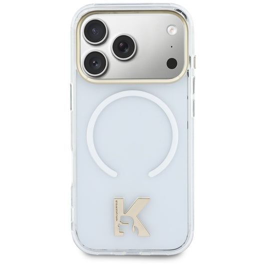 Prozoren ovitek MagSafe za Apple iPhone 18 Pro Max / 17 Pro Max, Karl Lagerfeld, IML Karl Head Logo