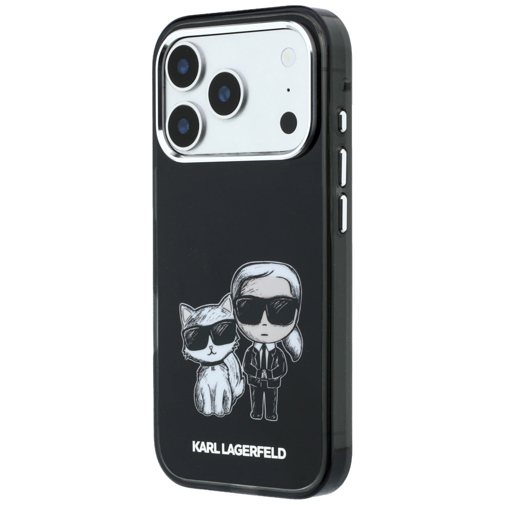 MagSafe ovitek za Apple iPhone 18 Pro Max / 17 Pro Max, Karl Lagerfeld, IML KC Bodies Sketch Print, Črn