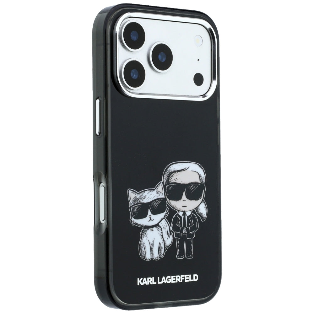 MagSafe ovitek za Apple iPhone 18 Pro Max / 17 Pro Max, Karl Lagerfeld, IML KC Bodies Sketch Print, Črn