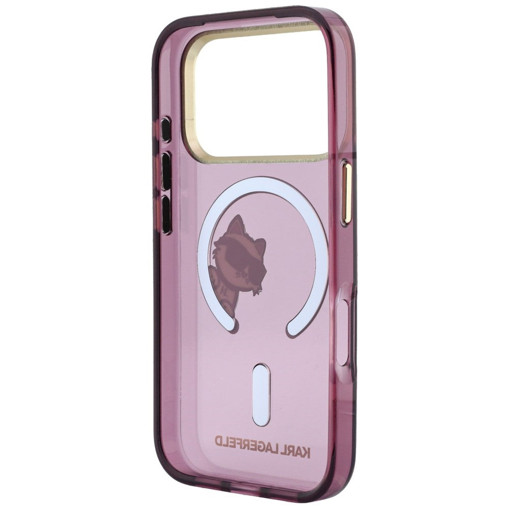 MagSafe ovitek za Apple iPhone 18 Pro Max / 17 Pro Max, Karl Lagerfeld, IML Peekaboo tisk in kovinski okvir, Vijoličen