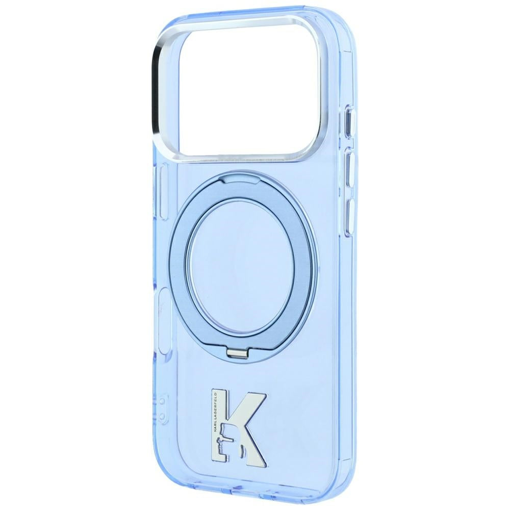 MagSafe ovitek za Apple iPhone 18 Pro Max / 17 Pro Max, Karl Lagerfeld, IML Ring Stand Kameo Metal, Modra