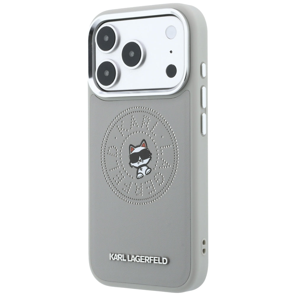 MagSafe ovitek za Apple iPhone 18 Pro Max / 17 Pro Max, Karl Lagerfeld, Point and Choupette Sketch, Siva