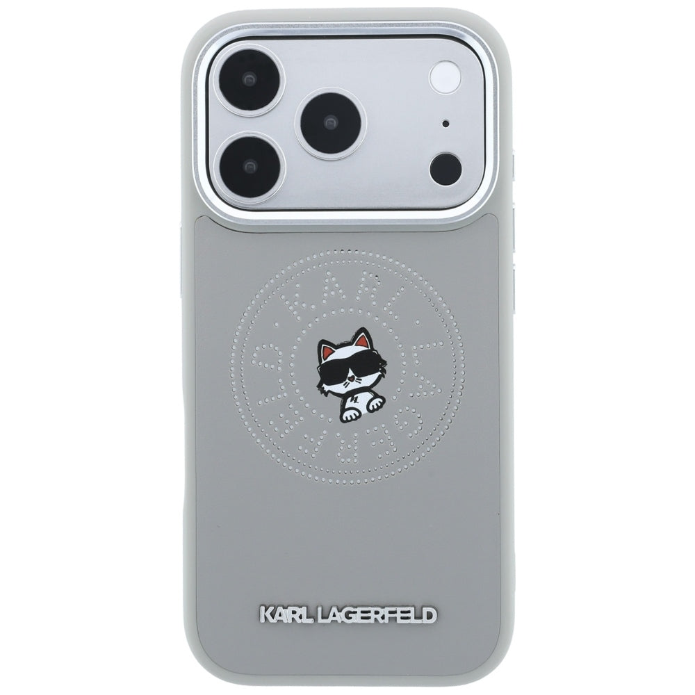 MagSafe ovitek za Apple iPhone 18 Pro Max / 17 Pro Max, Karl Lagerfeld, Point and Choupette Sketch, Siva