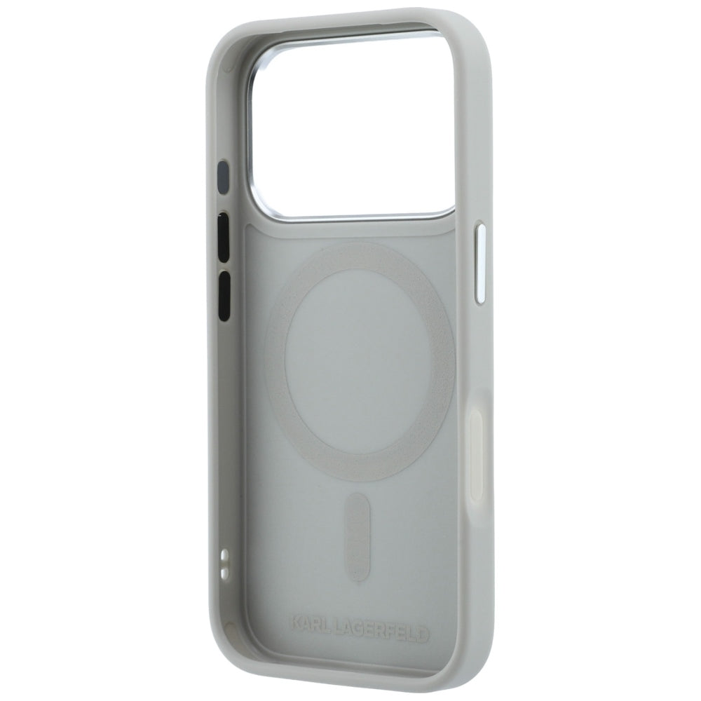 MagSafe ovitek za Apple iPhone 18 Pro Max / 17 Pro Max, Karl Lagerfeld, Point and Choupette Sketch, Siva