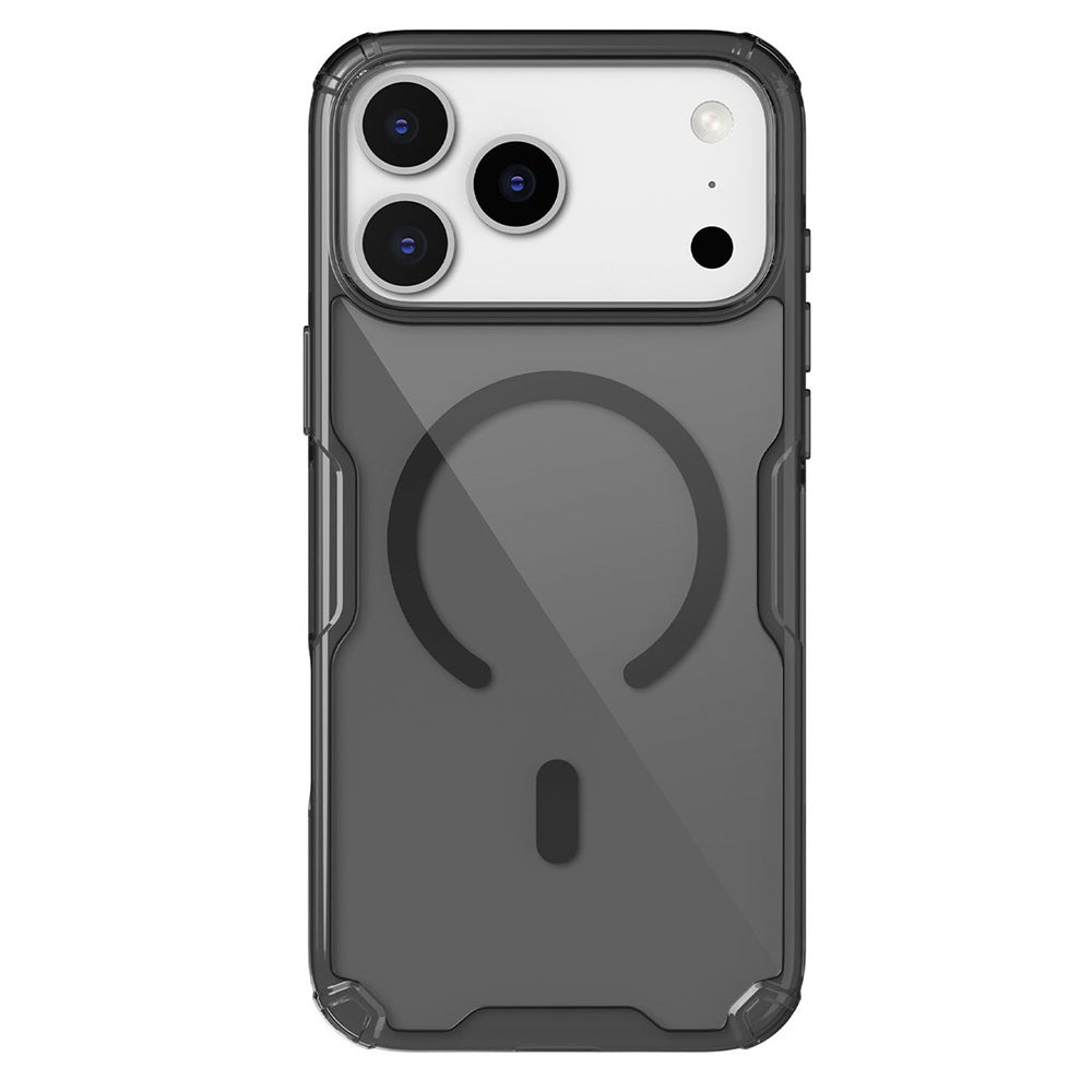 MagSafe ovitek za Apple iPhone 18 Pro Max / 17 Pro Max, Nillkin, Nature Pro, Črno prozoren