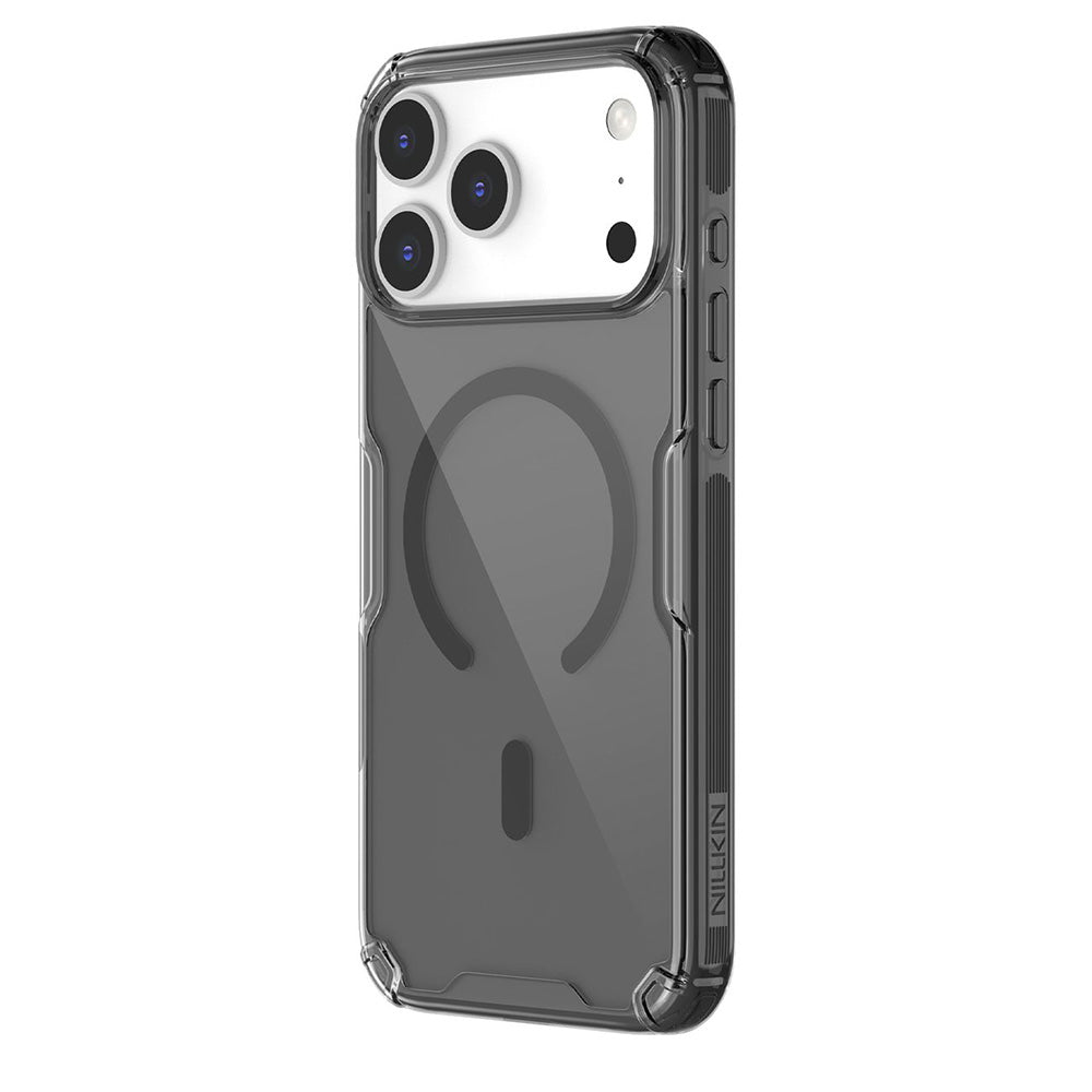 MagSafe ovitek za Apple iPhone 18 Pro Max / 17 Pro Max, Nillkin, Nature Pro, Črno prozoren