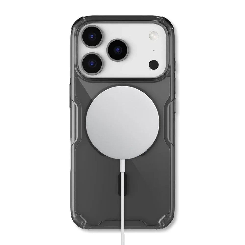MagSafe ovitek za Apple iPhone 18 Pro Max / 17 Pro Max, Nillkin, Nature Pro, Črno prozoren