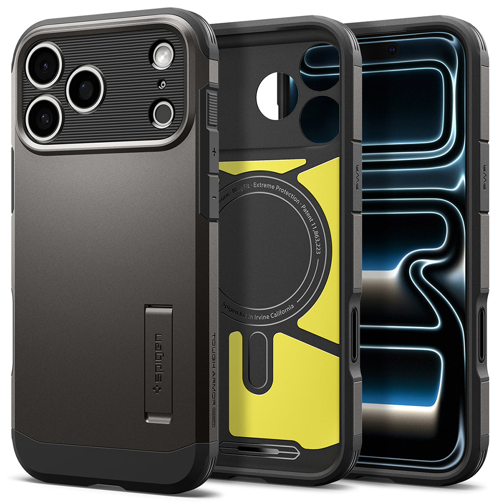 Ovitek MagSafe za Apple iPhone 18 Pro Max / 17 Pro Max, Spigen, Tough Armor T, Siva ACS12137
