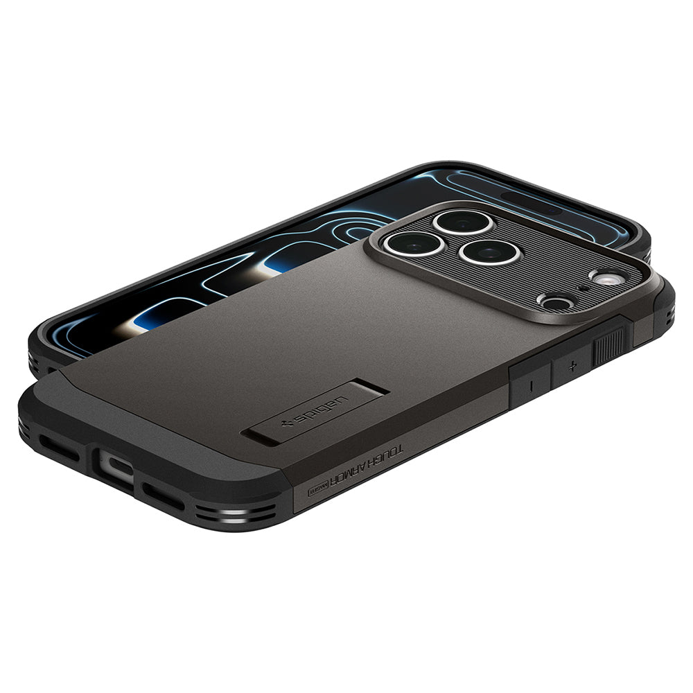 Ovitek MagSafe za Apple iPhone 18 Pro Max / 17 Pro Max, Spigen, Tough Armor T, Siva ACS12137