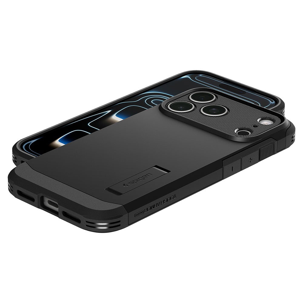Ovitek MagSafe za Apple iPhone 18 Pro Max / 17 Pro Max, Spigen, Tough Armor T, Črn ACS12136