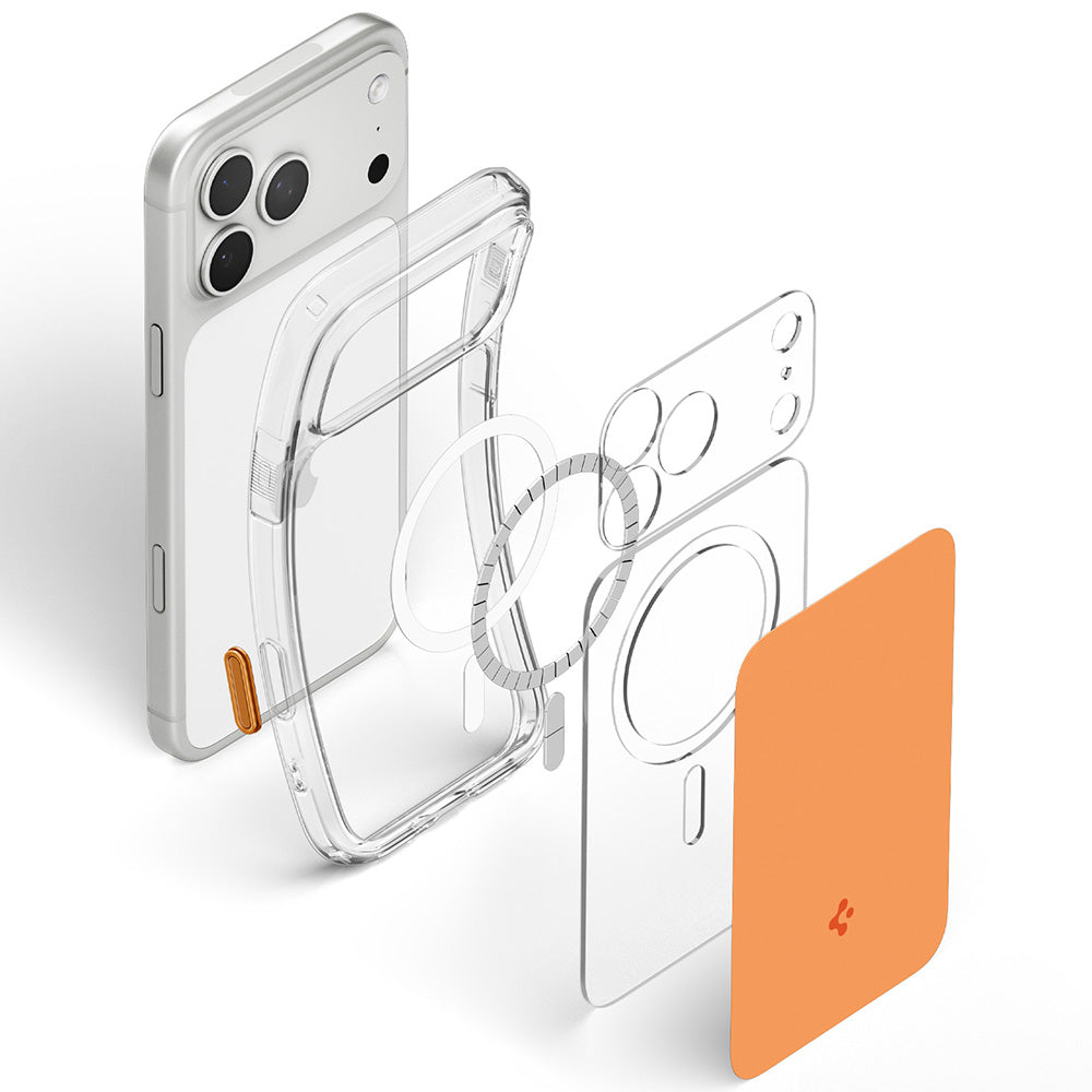 Ovitek MagSafe za Apple iPhone 18 Pro Max / 17 Pro Max, Spigen, Ultra Hybrid T, Oranžen ACS12133