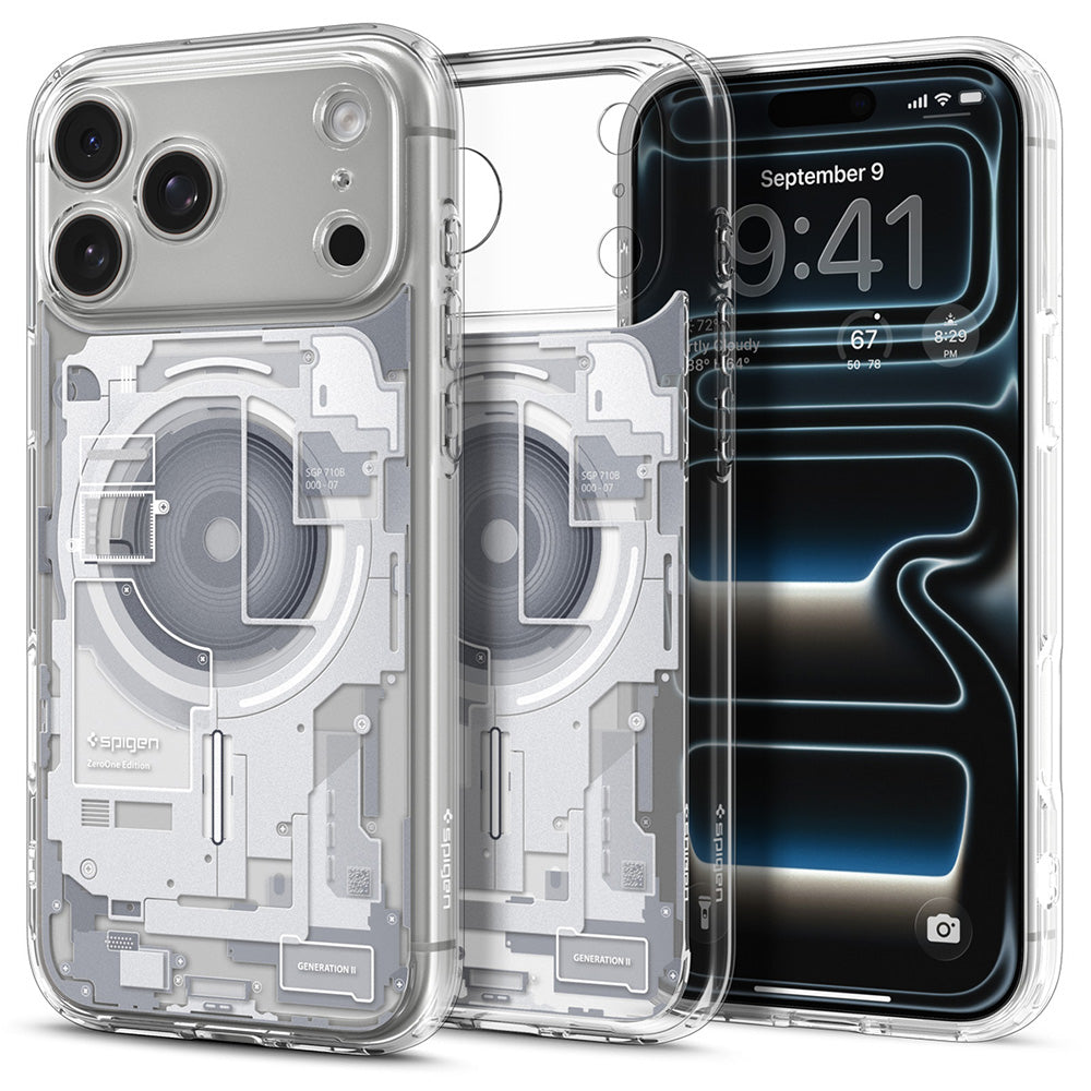 MagSafe ovitek za Apple iPhone 18 Pro Max / 17 Pro Max, Spigen, Ultra Hybrid Zero One, bel ACS12126