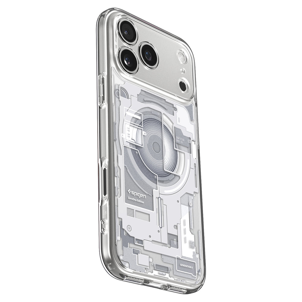 MagSafe ovitek za Apple iPhone 18 Pro Max / 17 Pro Max, Spigen, Ultra Hybrid Zero One, bel ACS12126