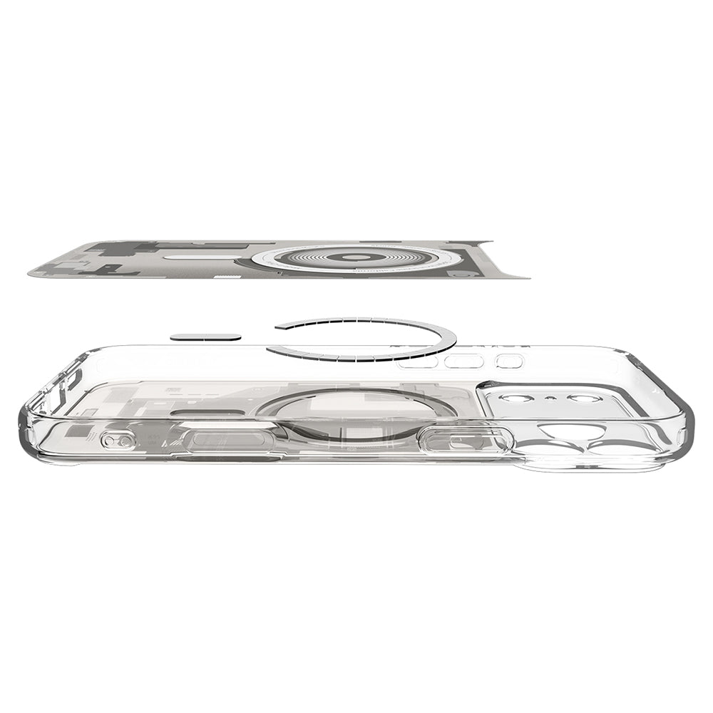 Ovitek MagSafe za Apple iPhone 18 Pro Max / 17 Pro Max, Spigen, Ultra Hybrid Zero One, Siva ACS12127