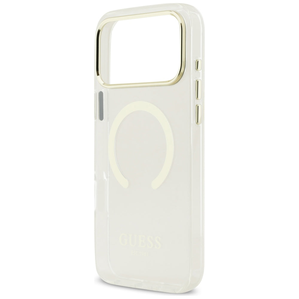 MagSafe ovitek za Apple iPhone 18 Pro Max, Guess, Metal Outline, Zlata