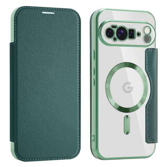 MagSafe ovitek za Google Pixel 10 Pro XL, Techsuit, SmartMag Book, Zelen