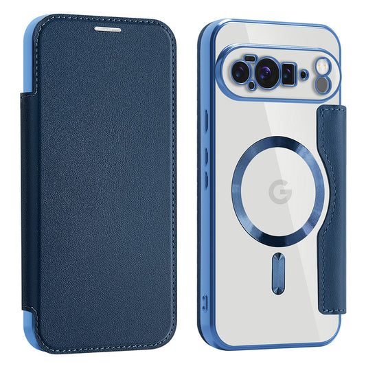 MagSafe ovitek za Google Pixel 10 Pro XL, Techsuit, SmartMag Book, modra