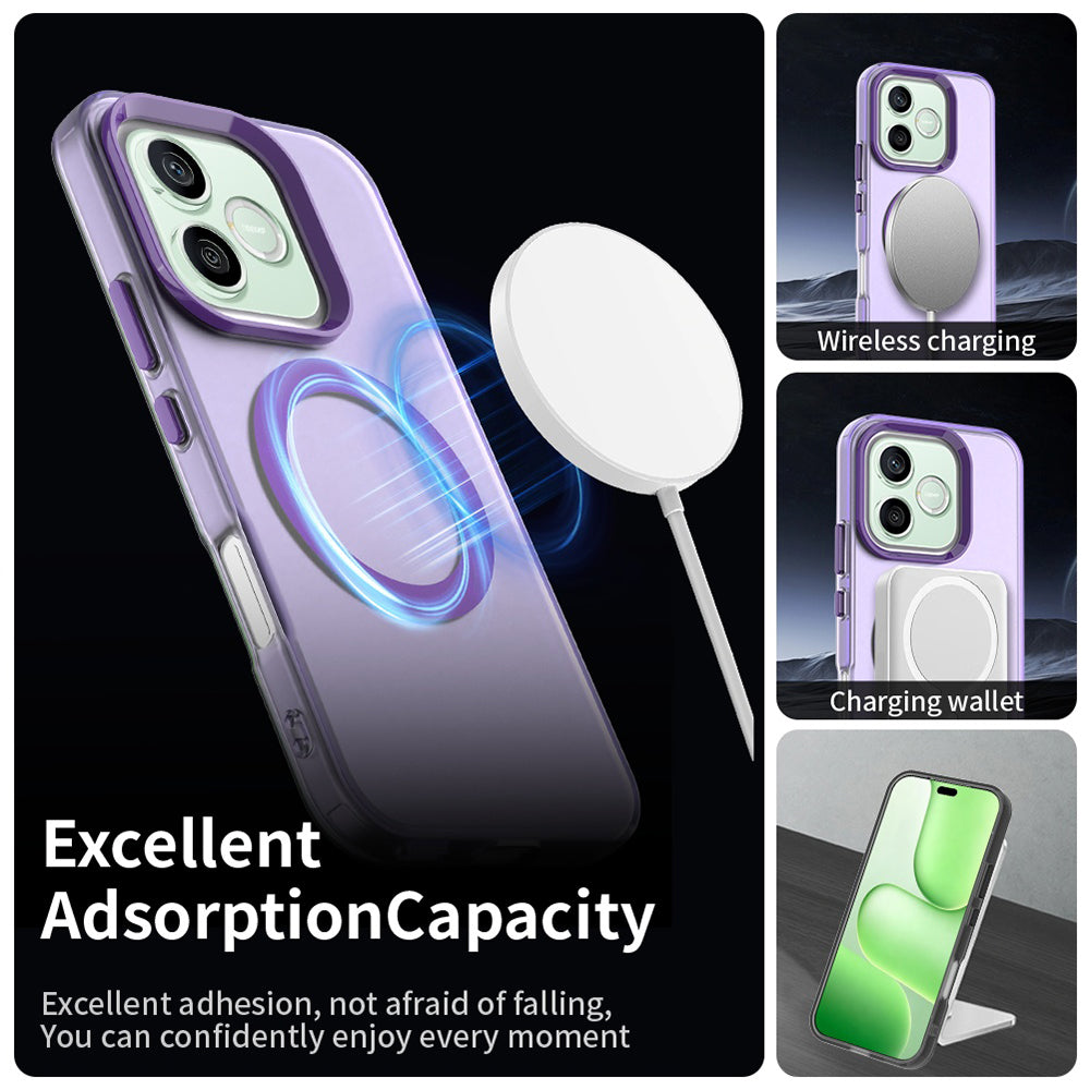 MagSafe ovitek za Honor 600 Lite, Techsuit, CandyCase, vijoličen