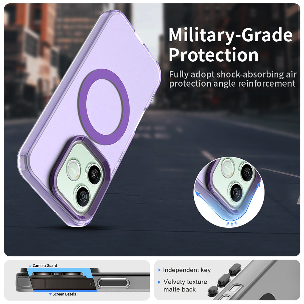MagSafe ovitek za Honor 600 Lite, Techsuit, CandyCase, vijoličen