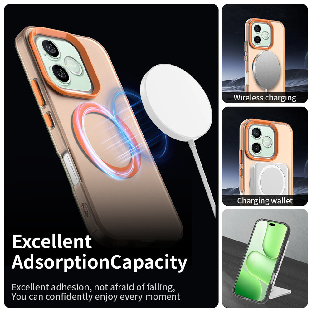 MagSafe ovitek za Honor 600 Lite, Techsuit, CandyCase, oranžen
