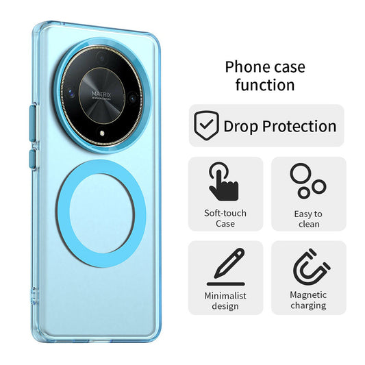 MagSafe ovitek za Honor Magic6 Lite, Techsuit, CandyCase, modra