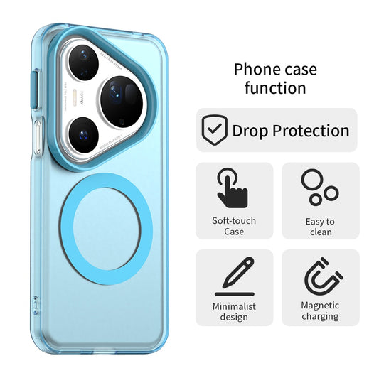 MagSafe ovitek za Huawei Pura 80 Ultra, Techsuit, CandyCase, modra