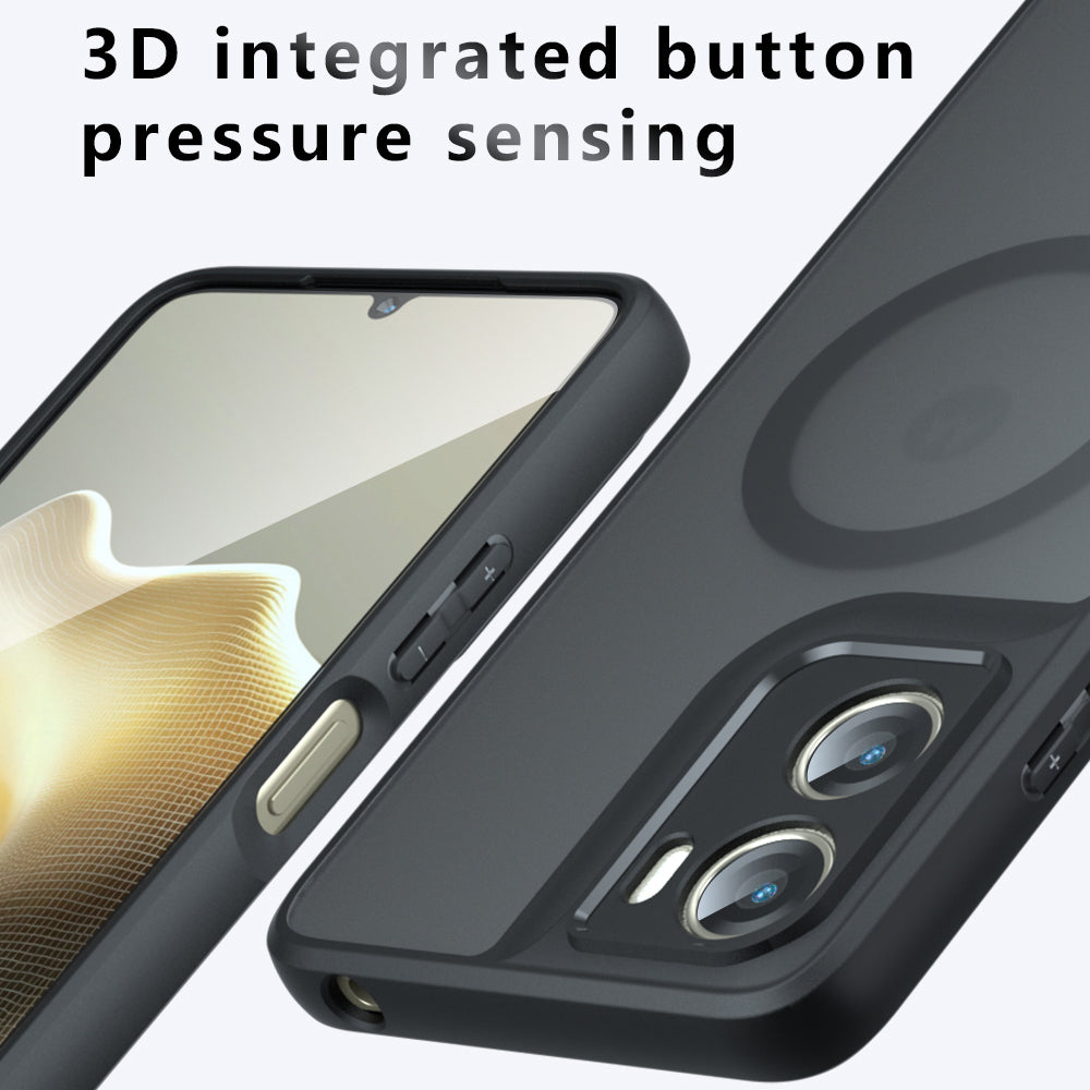 Ovitek MagSafe za Motorola Moto G06, Techsuit, PureFrost, Satenasto črn