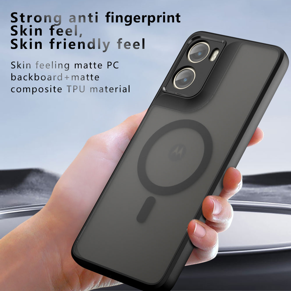 Ovitek MagSafe za Motorola Moto G06, Techsuit, PureFrost, Satenasto črn