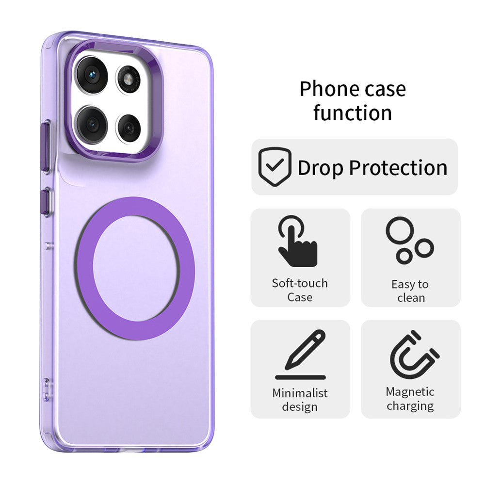 Ovitek MagSafe za Motorola Moto G86, Techsuit, CandyCase, Vijolična