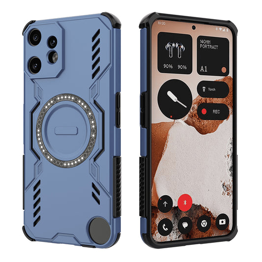 MagSafe ovitek za Nothing CMF Phone 2 Pro, Techsuit, ArmorMag, modra