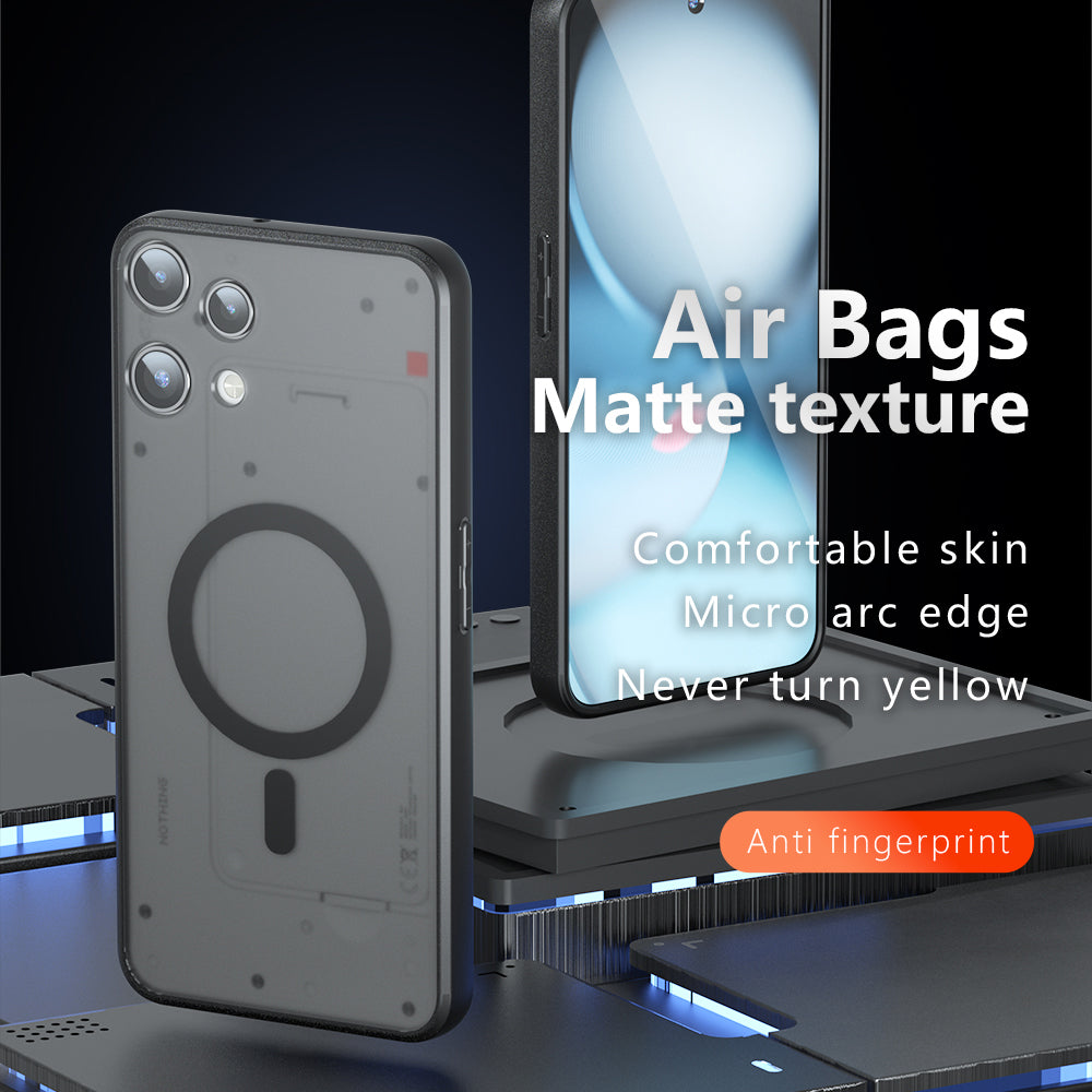 Ovitek MagSafe za Nothing Phone (3a) Lite, Techsuit, PureFrost, Satinirano Črn
