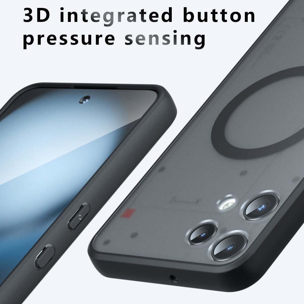 Ovitek MagSafe za Nothing Phone (3a) Lite, Techsuit, PureFrost, Satinirano Črn