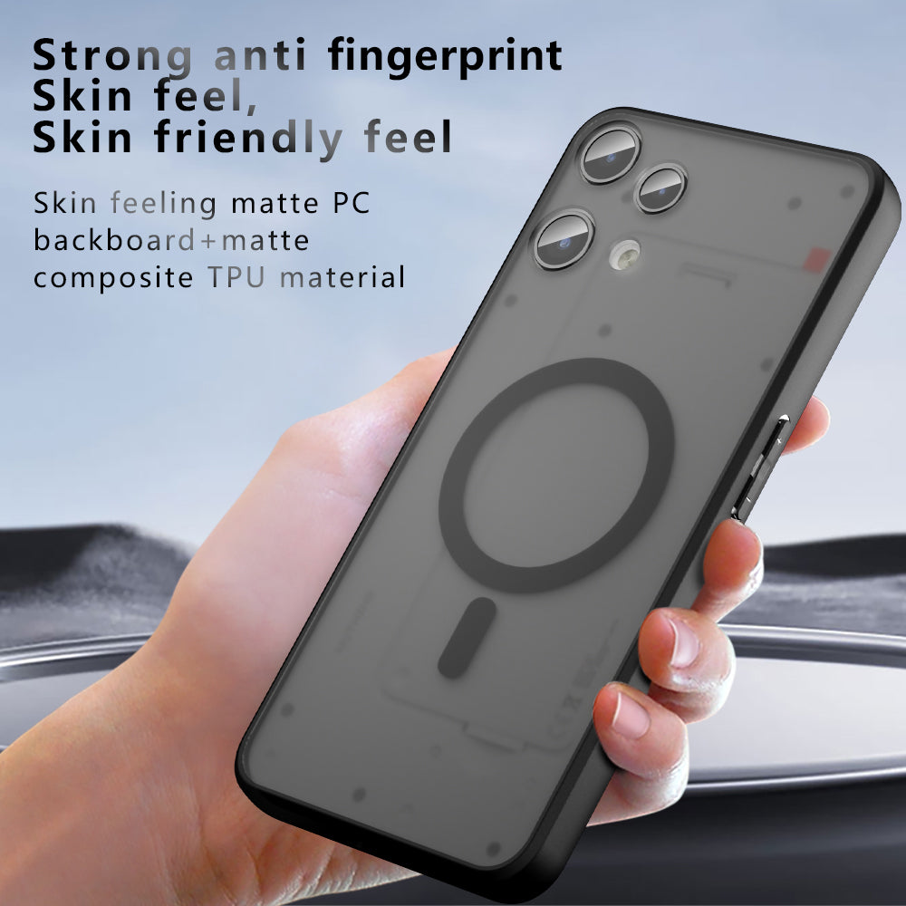 Ovitek MagSafe za Nothing Phone (3a) Lite, Techsuit, PureFrost, Satinirano Črn