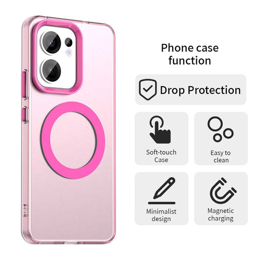 MagSafe ovitek za Oppo Reno13 FS 5G / Reno13 F 4G / Reno13 F, Techsuit, CandyCase, roza
