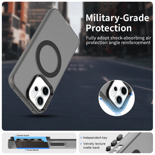 Ovitek MagSafe za Oppo Reno14, Techsuit, CandyCase, Črn