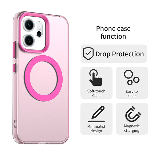 MagSafe ovitek za Oppo Reno16 F / Reno16 FS, Techsuit, CandyCase, Roza