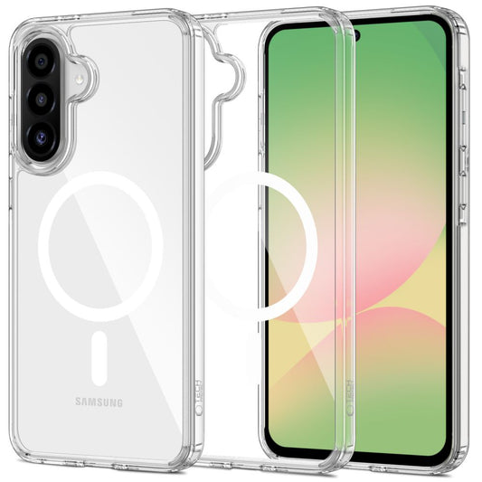 Ovitek MagSafe za Samsung Galaxy A36 A366, Tech-Protect, Flexair Hybrid, Prozoren