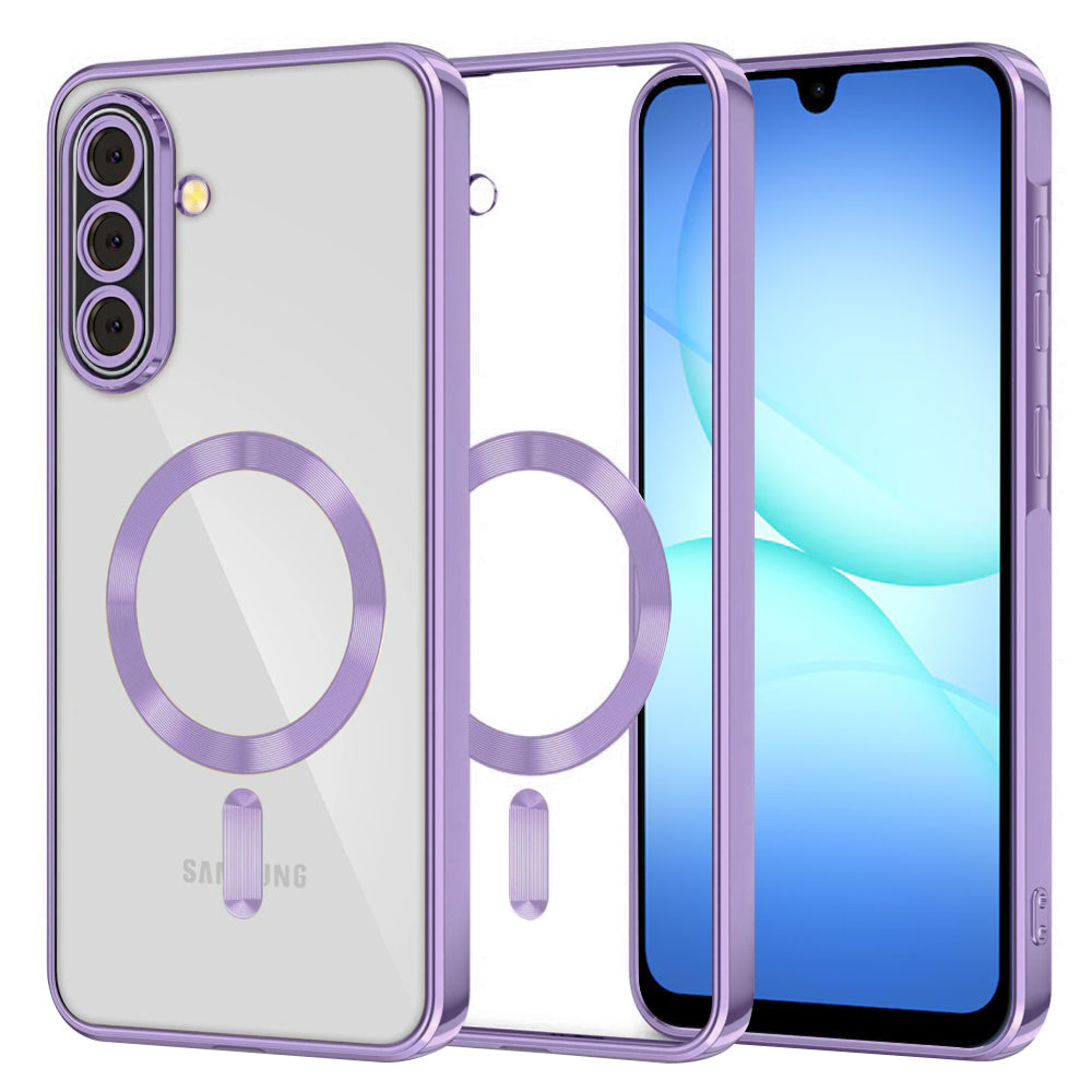 MagSafe ovitek za Samsung Galaxy A17 4G / A17 5G, Techsuit, Luxury Crystal, Svetlo vijolična