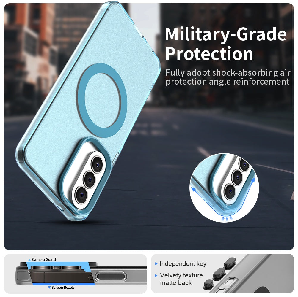 Ovitek MagSafe za Samsung Galaxy A37 5G, Techsuit, CandyCase, Modra