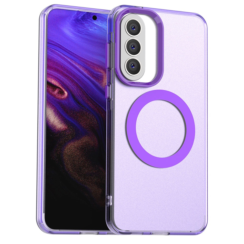 Ovitek MagSafe za Samsung Galaxy A37 5G, Techsuit, CandyCase, Vijolična