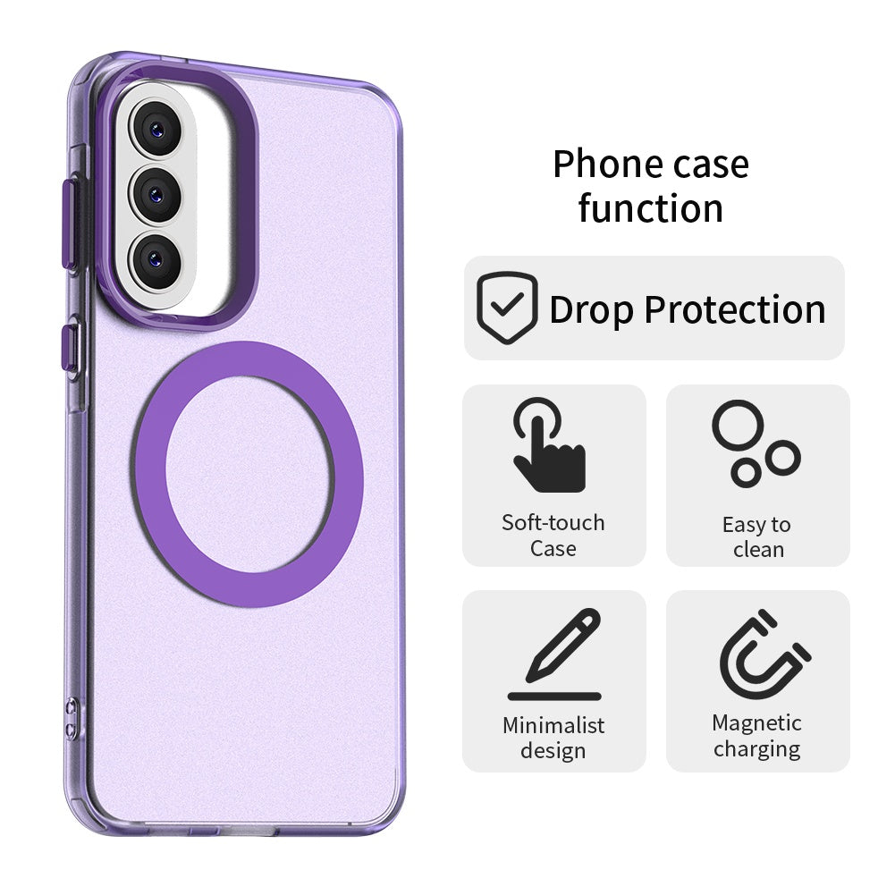 Ovitek MagSafe za Samsung Galaxy A37 5G, Techsuit, CandyCase, Vijolična