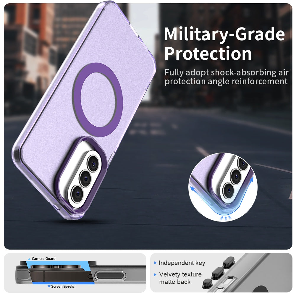 Ovitek MagSafe za Samsung Galaxy A37 5G, Techsuit, CandyCase, Vijolična