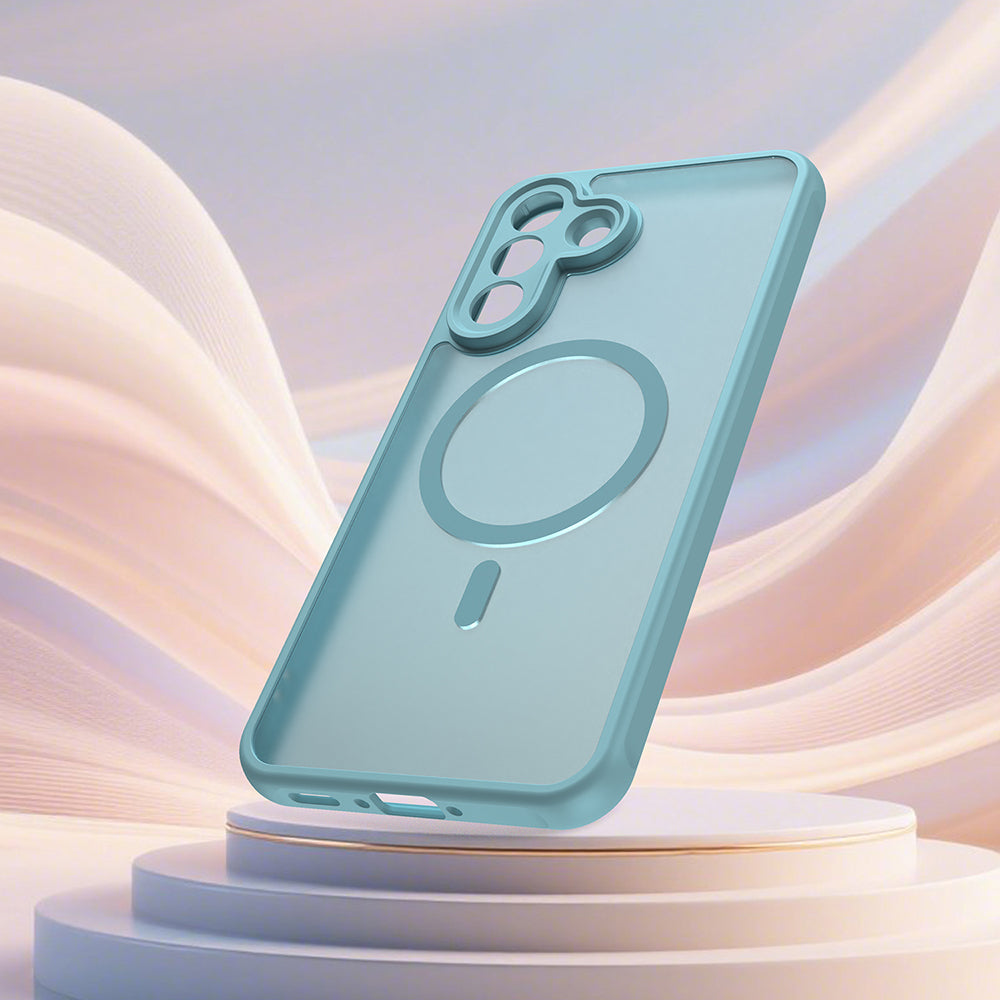 MagSafe Case for Samsung Galaxy A37 5G, Techsuit, HaloFrost II, Light Green