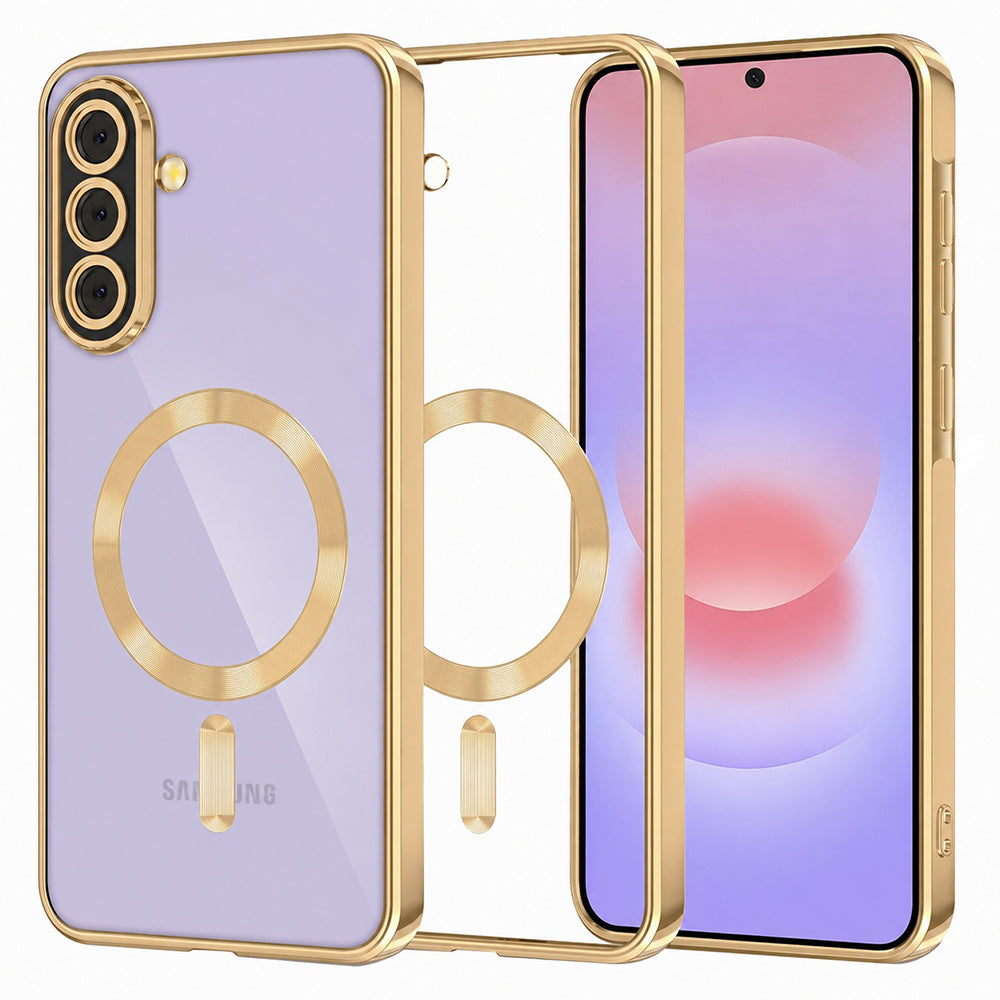 Ovitek MagSafe za Samsung Galaxy A37 5G, Techsuit, Luxury Crystal, Zlata