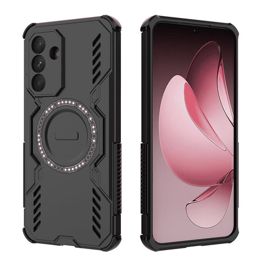 MagSafe ovitek za Samsung Galaxy A56 A566, Techsuit, ArmorMag, Črn