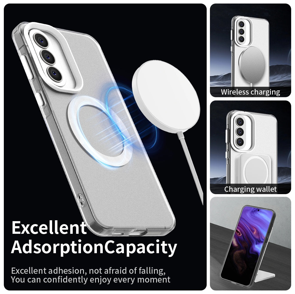 Ovitek MagSafe za Samsung Galaxy A57 5G, Techsuit, CandyCase, Bela
